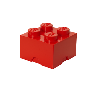 LEGO Tároló kocka 4-es  piros