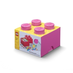 LEGO Tároló kocka 4-es pink
